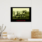 Wilde paarden Motivatie Freedom Artwork Poster (Keuken)