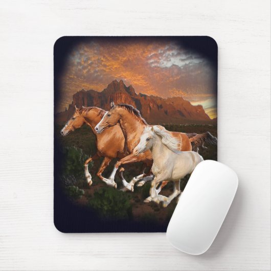 wilde paarden muismat (Met muis)