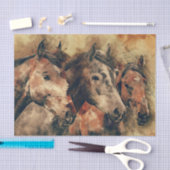 Wilde paarden Ontkoppelen 10 x 15 kunstweefselpapi Tissuepapier (Craft)