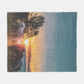 Wilde paarden op de zon fleece deken (Voorkant (Horizontaal))