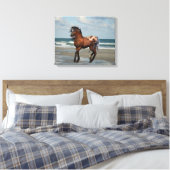 Wilde paarden op het strand afdrukken (Insitu (Slaapkamer))