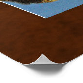 Wilde paarden op leder poster (Hoek)