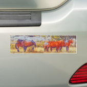 Wilde paarden op mijn auto Bumpersticker (Op auto)