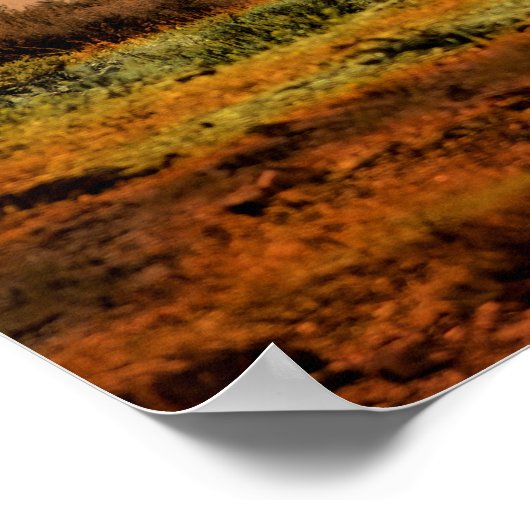 Wilde paarden op zonsondergang poster (Hoek)