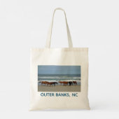 Wilde paarden Outer Banks North Carolina OBX NC Tote Bag (Achterkant)