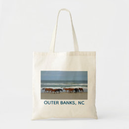 Wilde paarden Outer Banks North Carolina OBX NC Tote Bag