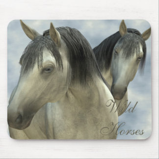 Wilde paarden - paard, dier, wilde dieren muismat