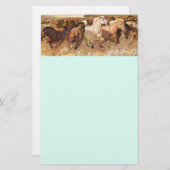 Wilde paarden Paarden Letterhead Stationery Light  Briefpapier (Voorkant / Achterkant)