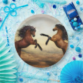Wilde paarden papieren bordje (Feest)