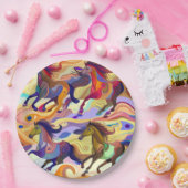 Wilde paarden papieren bordje (Feest)