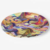 Wilde paarden papieren bordje (Gekanteld)