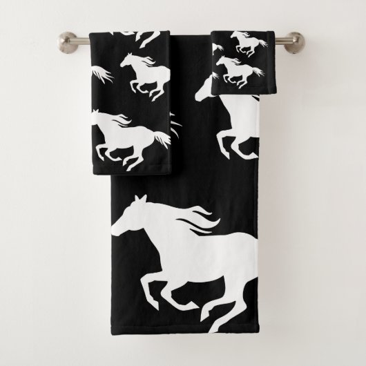 Wilde paarden patroon ontwerp bad handdoek (Insitu)
