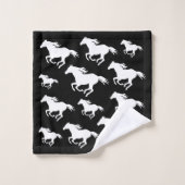 Wilde paarden patroon ontwerp bad handdoek (Wasdoekje)