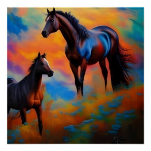 wilde paarden perfect poster