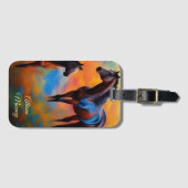 Wilde paarden *personaliseren* bagagelabel (Voorkant (horizontaal))
