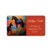 Wilde paarden *personaliseren* etiket (Voorkant)
