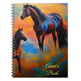 Wilde paarden *personaliseren* notitieboek