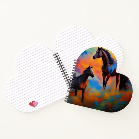 Wilde paarden *personaliseren* notitieboek (Binnen)