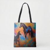 Wilde paarden *personaliseren* tote bag (Voorkant)