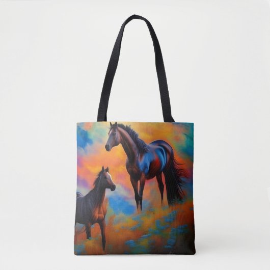 Wilde paarden *personaliseren* tote bag (Voorkant)