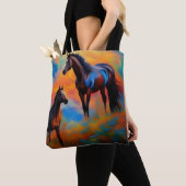 Wilde paarden *personaliseren* tote bag (Dichtbij)