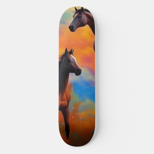 Wilde paarden persoonlijk skateboard (Voorkant)