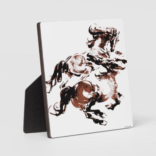 Wilde paarden Plaque Fotoplaat (Voorkant)