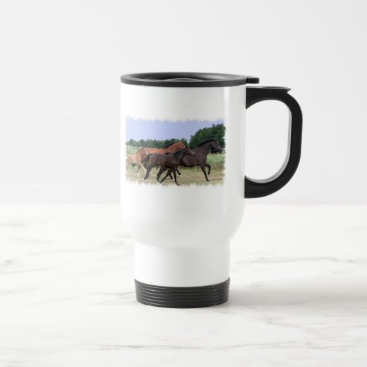 Wilde paarden Plastic reismog Reisbeker (Rechts)