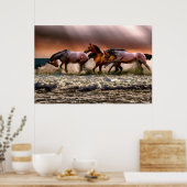 Wilde paarden poster (Keuken)