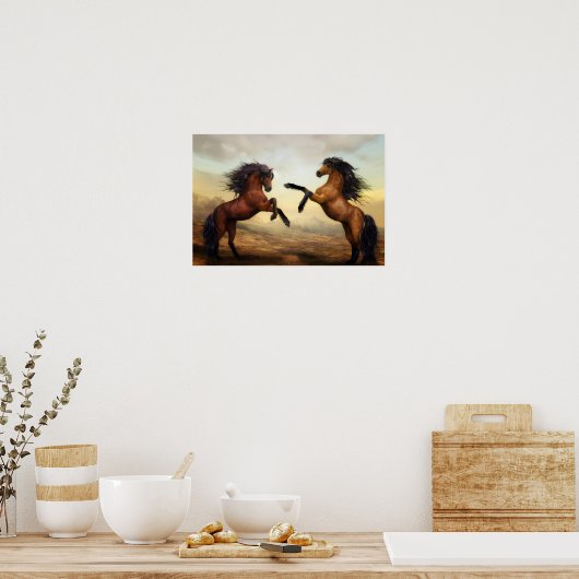 Wilde paarden poster (Keuken)