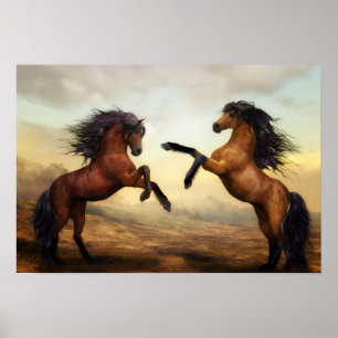 Wilde paarden poster