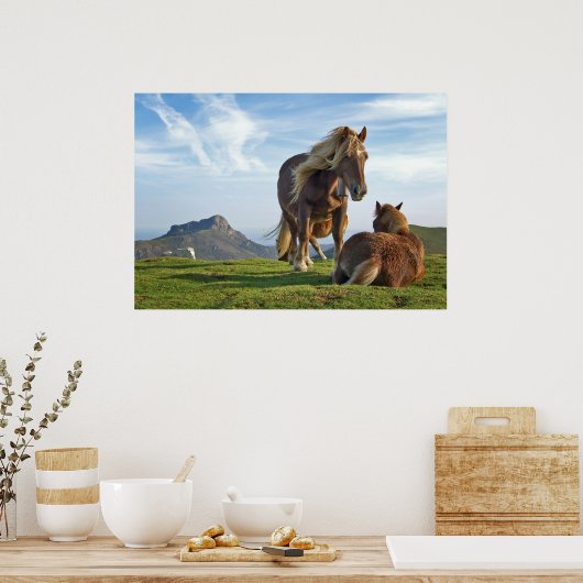 Wilde paarden poster (Keuken)