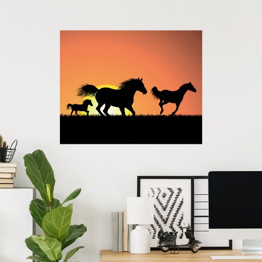 Wilde paarden poster