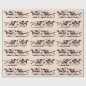 wilde paarden print cadeaupapier (Vlak)