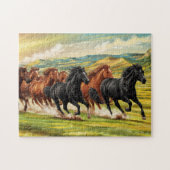 Wilde paarden Puzzle Legpuzzel (Horizontaal)