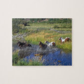 Wilde paarden Puzzle Legpuzzel (Horizontaal)