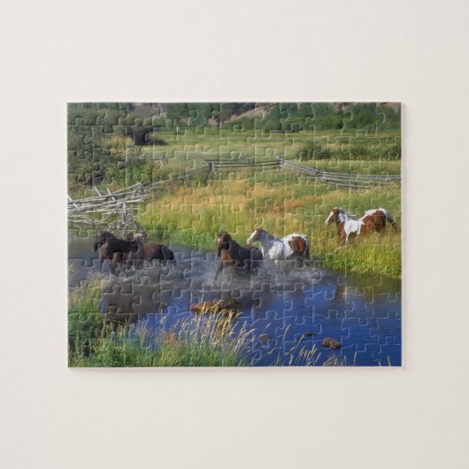 Wilde paarden Puzzle Legpuzzel (Horizontaal)