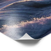 Wilde paarden racen tegen de zonsondergang horizon foto afdruk (Hoek)