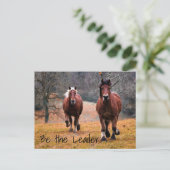 Wilde paarden Racing in Bossen Briefkaart (Staand voorkant)