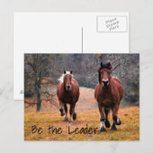 Wilde paarden Racing in Bossen Briefkaart (Voorkant / Achterkant)