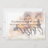 Wilde paarden Ranch Wedding Invitations Kaart (Voorkant)