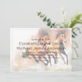 Wilde paarden Ranch Wedding Invitations Kaart (Staand voorkant)