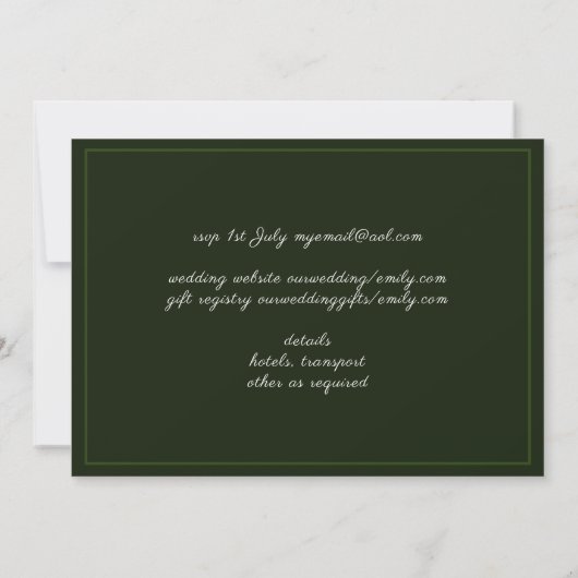 Wilde paarden Ranch Wedding Invitations Kaart (Achterkant)
