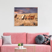 Wilde paarden rennen canvas afdruk (Insitu (Woonkamer))