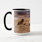 Wilde paarden rennen mok (Links)