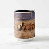 Wilde paarden rennen mok (Midden)