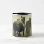 Wilde paarden rennen mok (Midden)