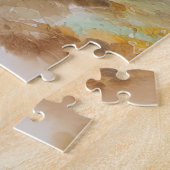 Wilde paarden rennend bos aquarel legpuzzel (Zijkant)