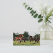 Wilde paarden Rond Visitekaartje (Staand voorkant)