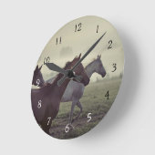 Wilde paarden ronde klok (Hoek)